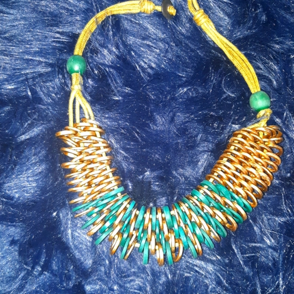 Green and gold necklace